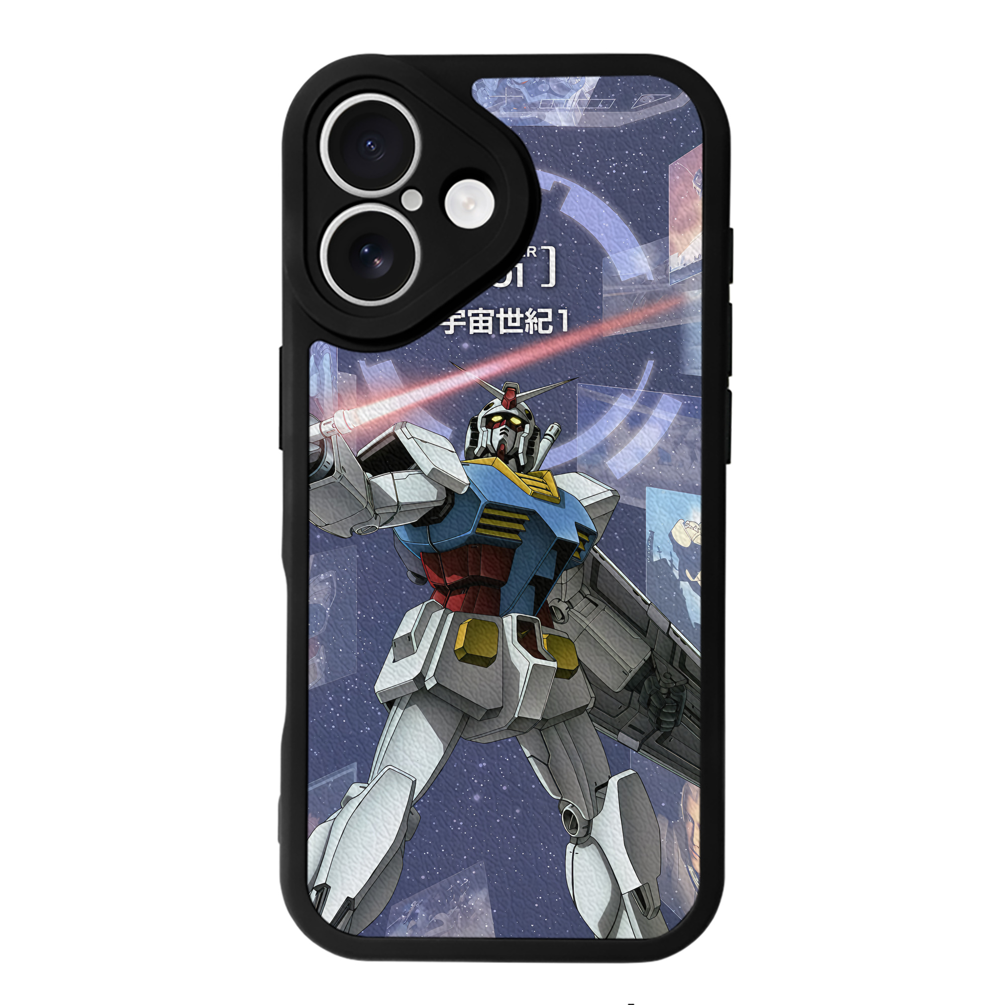 （画像用） 機動戦士ガンダム Mobile Suit Gundam 【iPhone 16シリーズ対応】シリコンスマホケース（レザー調） 材質：シリコン